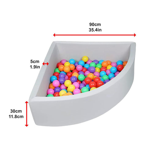 Corner Ball Pit Playpen Enclosure Grey 