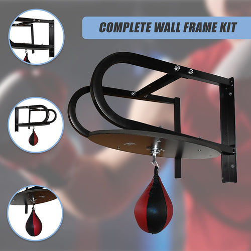 Speedball with Wall Frame – Boxing Punching Bag Training Set for Home Gym Workouts
