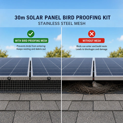 30m Solar Panel Bird Proofing Kit Stainless Steel Mesh Guard