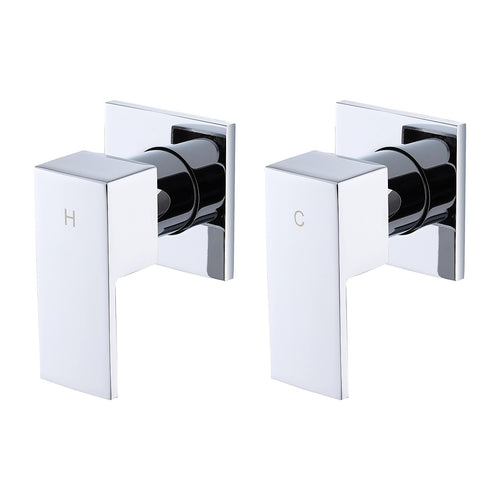 Bathroom Shower Bath Hot and Cold Square Mixer WATERMARK Certified - Chrome