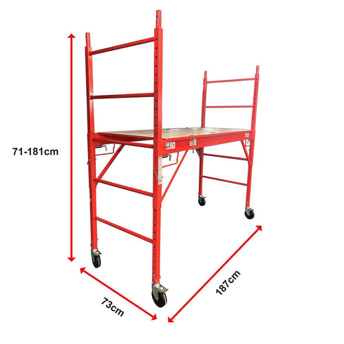 Red Mobile Safety High Scaffold / Ladder Tool - 450kg