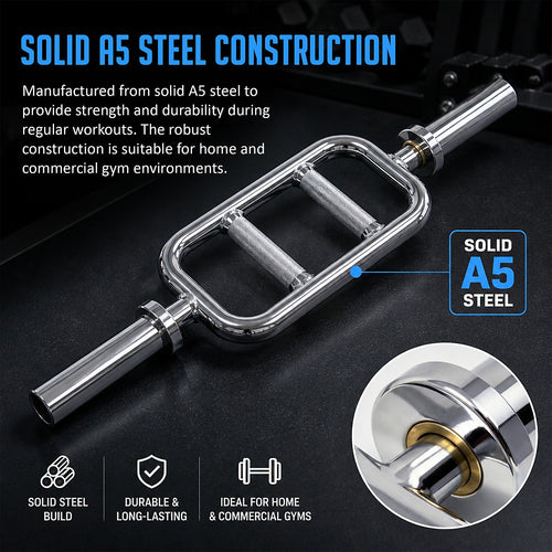 Olympic Tricep Bar 300kg Neutral Grip Weight Lifting Barbell