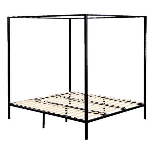 4 Four Poster King Bed Frame - Black