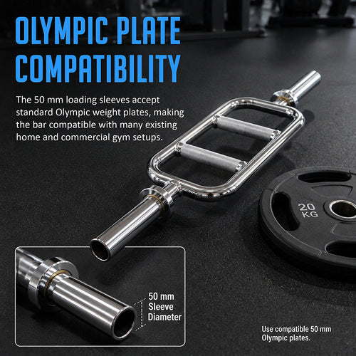 Olympic Tricep Bar 300kg Neutral Grip Weight Lifting Barbell