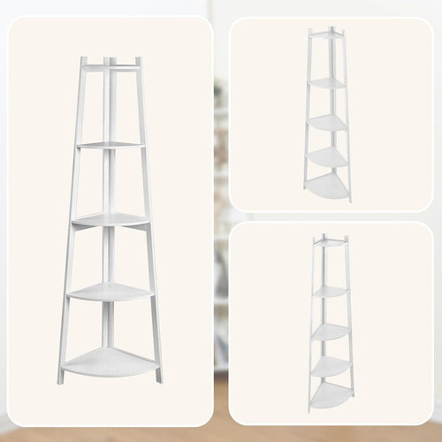 Corner Ladder Shelf Bookcase Display Storage Unit