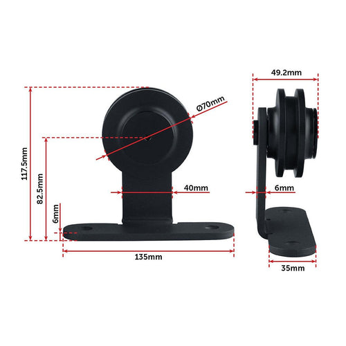 2.4m Sliding Barn Door Hardware