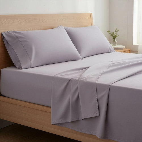 Queen Bed Sheet Set – 1800 Series Microfiber, Deep Pocket, Soft & Breathable, Grey