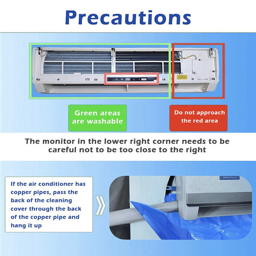 Waterproof AC Cleaning Cover Bag Kit – Leakproof Air Conditioner Wash Bag for Wall-Mounted Units