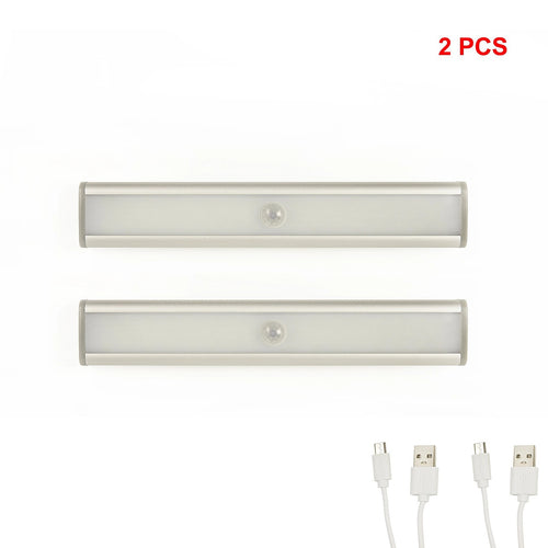 Wardrobe Lights with Sensor – 2-Pack Rechargeable LED Motion Detection