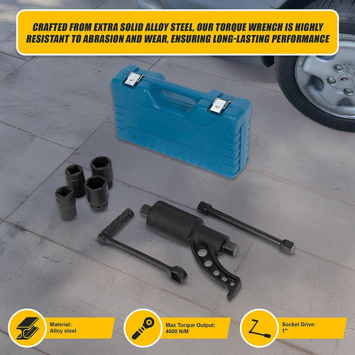 1:58 Torque Multiplier Set Wrench Lug Nut Labour Saving Lugnuts 4 Sockets