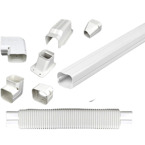 75mm 5.4m Mini Split Line Set Cover Kit PVC Duct