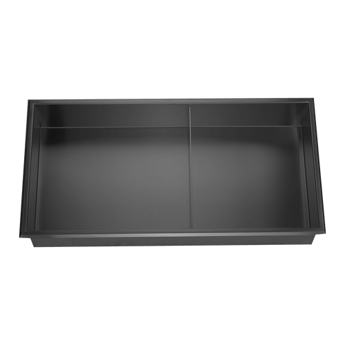 641 x 336 x 101mm Shower Niche Double Shelf Organizer No Tile Needed in Black 