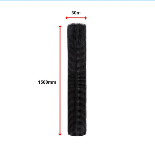 30m Black Chicken Wire Mesh Roll – Heavy Duty Aviary Netting & Garden Fencing for Poultry