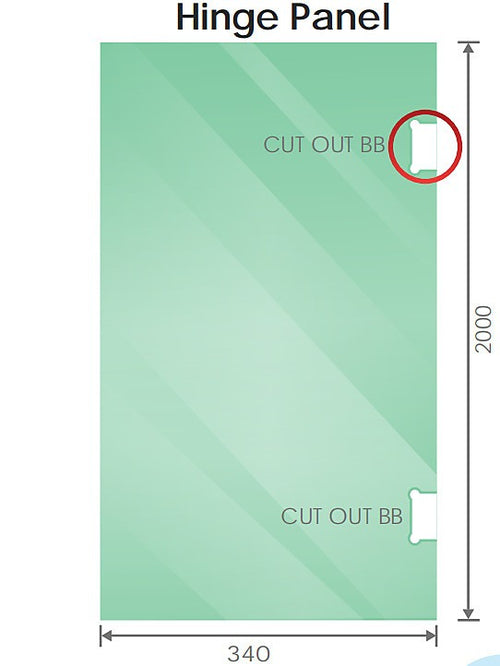 100x90cm Corner Frameless Shower Screen with Chrome Wall F-Brackets and SS Hinges, Square Double Pull Handle