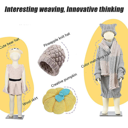 DIY Knitting Machine Smart Weaving Knit Rotating Kids Toy Scarf Sock Hat Gift