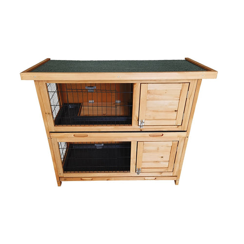 Large Rabbit Hutch with BASE Chicken Coop 2-Storey Guinea Pig Pet Cage House