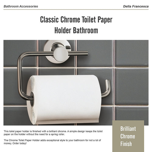 Classic Chrome Toilet Paper Holder Bathroom   