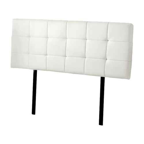 Queen PU Leather Bed Deluxe Headboard Bedhead - White