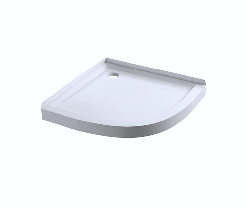 100x100cm Rounded Curved Shower Base in White