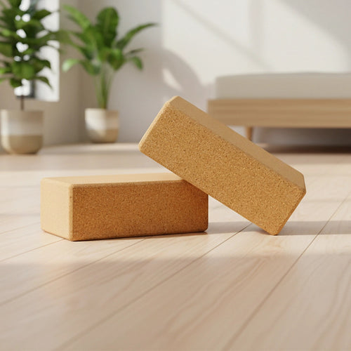 2 Pack Cork Yoga Block Non Slip Exercise Brick