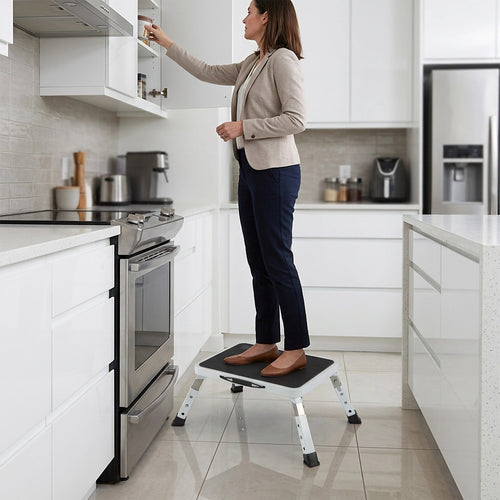 Height Adjustable Folding Step Stool with Non-Slip Platform for Home & Everyday Use