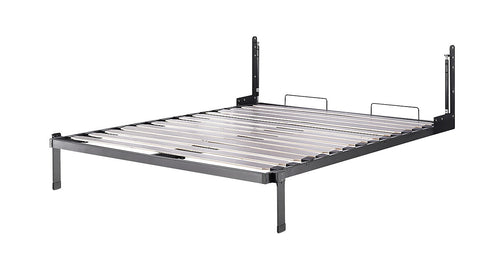 Queen Wall Bed in Gloss – Space Saving Murphy Bed Kit with Black Door Handle