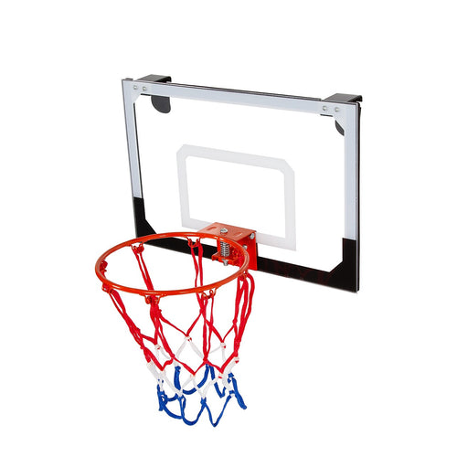 Indoor Mini Basketball Hoop Set – Door-Mounted Backboard Kit with Durable Ring & Mini Ball for Home Play