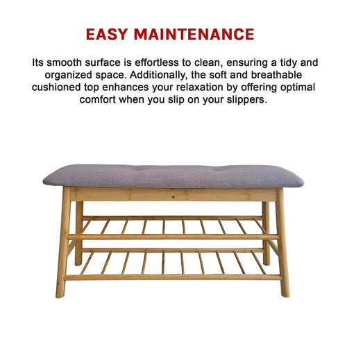 Shoe Stool Storage Rack Cabinet Multifunctional Space Saving