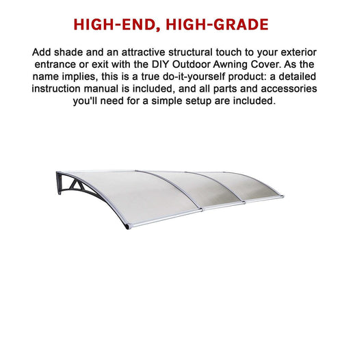 DIY Outdoor Awning Cover with Rain Gutter - 1 x 3m