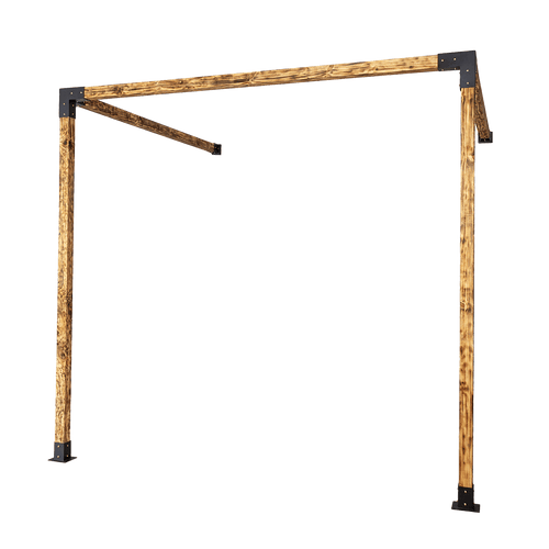 Roof Pergola Gazebo Shed Matte Black Steel Single Wall Mount Brackets DIY Kits