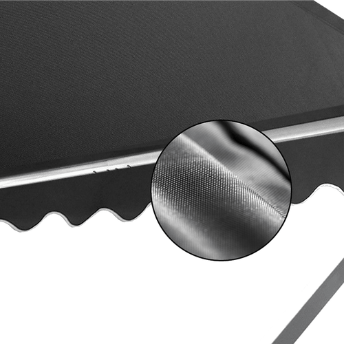 Retractable Fixed Pivot Arm Window Awning Patio Garden Blinds 2.4m x 2.1m in Grey