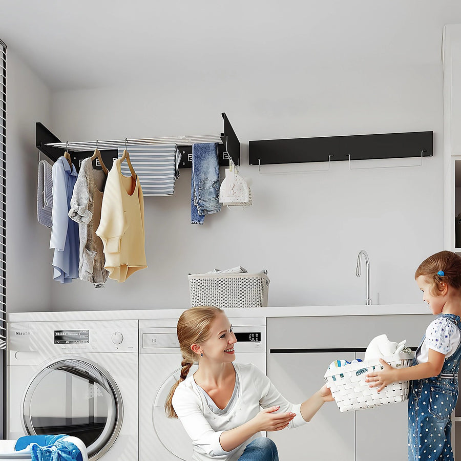 Wall Mounted Drying Rack – Collapsible Clothes Airer