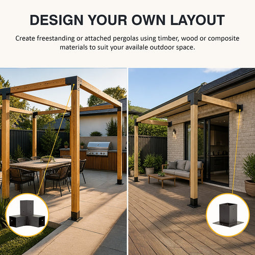 DIY Pergola Kit – Double Set with Brackets