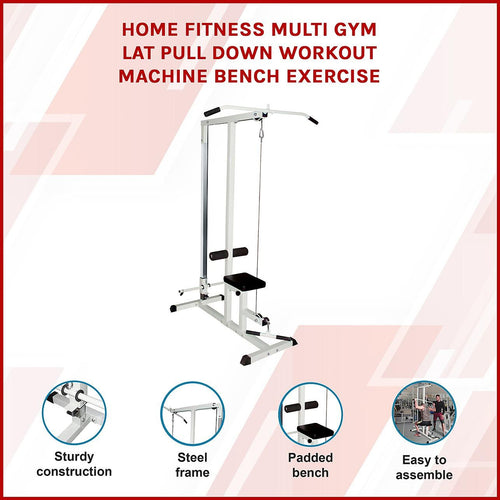 Home Gym Lat Pull Down Multi Workout Machine