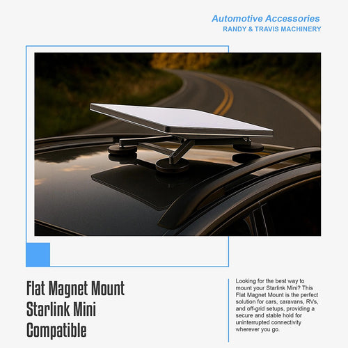 Starlink Mini Vehicle Magnet Mount – Flat Magnetic Base for Car, 4WD & RV