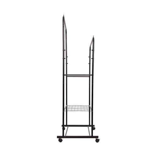 Double Clothes Rack Metal Garment Rail 80x154cm – Heavy Duty Hanging Storage Shelf