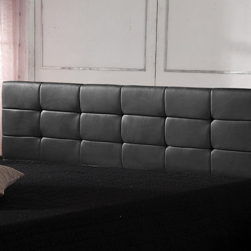 King PU Leather Bed Deluxe Headboard Bedhead - Black