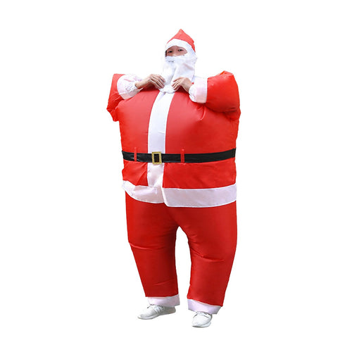 Inflatable Santa Costume Adult Fan Operated Christmas Fancy Dress Suit