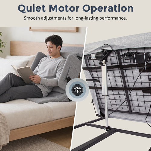 Electric Adjustable Bed Backrest – Power-Lift Support with Remote for Relaxed Sitting & Comfort