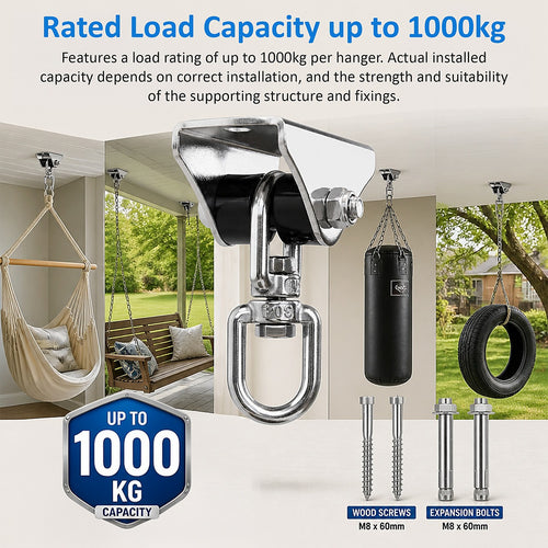 Swing Hanger – Heavy Duty Stainless Steel 360° Swivel Hook