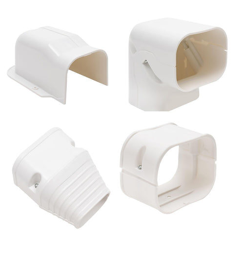 4.8m Mini Split AC Line Set Cover Kit – PVC Duct for Central Air Conditioner