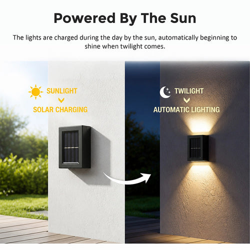 2pc Outdoor Solar LED Deck Lights Garden Patio Pathway Stairs Warm White
