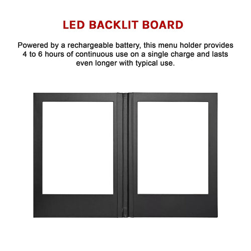 LED Backlit Menu Holder – Illuminated Display Stand for Restaurants, Cafes & Bars