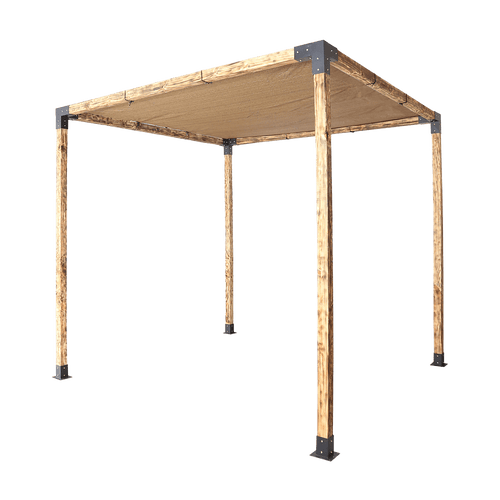 Roof Pergola Gazebo Shed Matte Black Steel Single with Coffee Screen Brackets DIY Kits