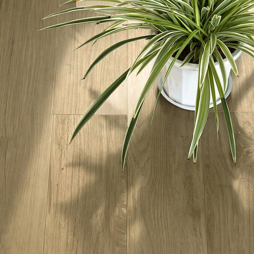 Self Adhesive Vinyl Floor Tiles Peel & Stick Flooring Natural Plain Oak 16 Pack 2.3m²