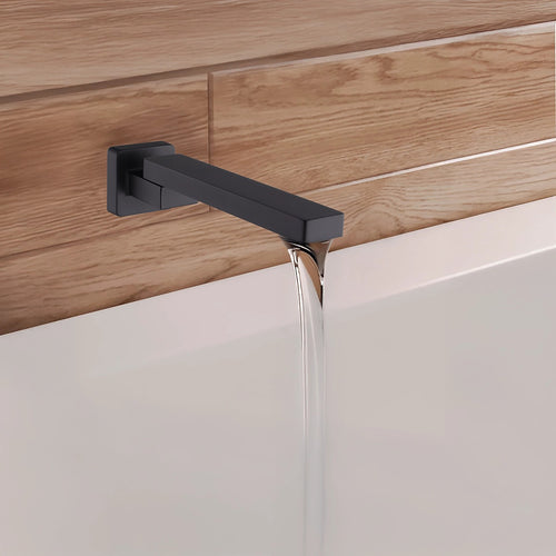 Bath In Wall Swivel Spout in Black Finish