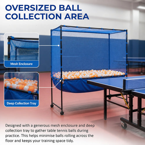 Table Tennis Catch Net with Wheels for Ping Pong Training