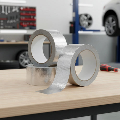 Exhaust Heat Wrap Tape 25m Aluminium – High-Temp Car Pipe Insulation & Shield