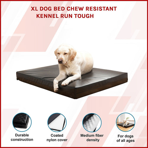 XL Chew Resistant Dog Bed – Heavy Duty, Tough & Durable for Kennel Runs