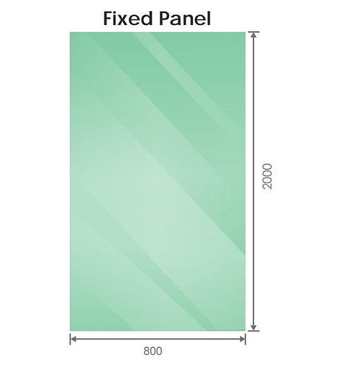 90x80cm Corner Frameless Shower Screen with Chrome Wall F-Brackets and Brass Hinges, Round Knob Handle